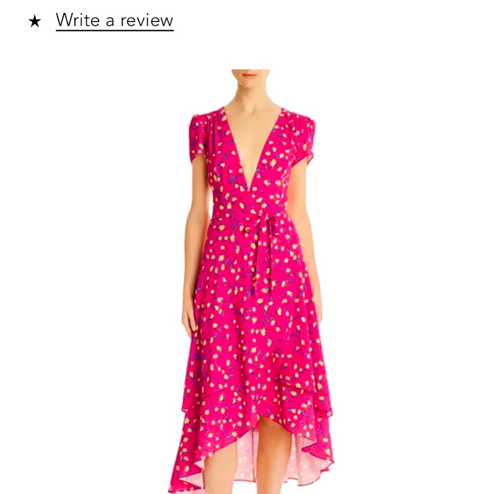 Betsey Johnson NWT Faux Wrap Pink & Yellow Flower Power dress
Size 10